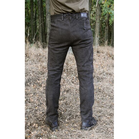 Kalhoty kožené hnědé Carl Mayer Rabenau Braun