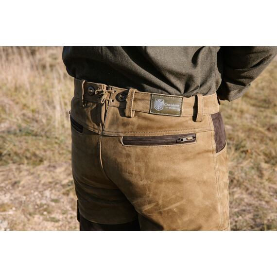 Kalhoty kožené zeleno-hnědé Carl Mayer Ramsau