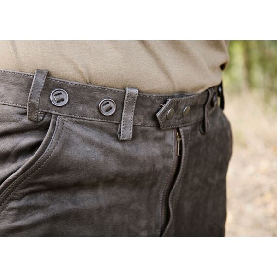 Kalhoty kožené hnědé Carl Mayer Rabenau Braun