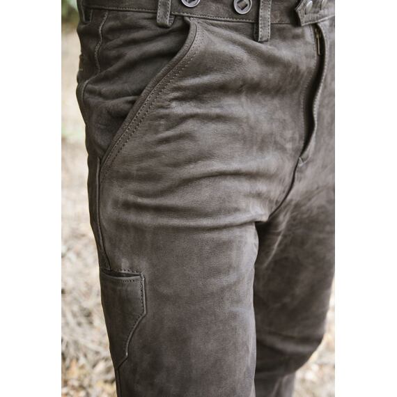 Kalhoty kožené hnědé Carl Mayer Rabenau Braun