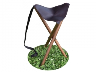 Sedací trojnožka 50 cm - malá, kožená dečka