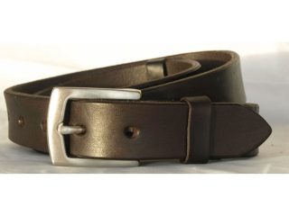 Luxusní kožený opasek s nerezovou sponou - doživotní záruka